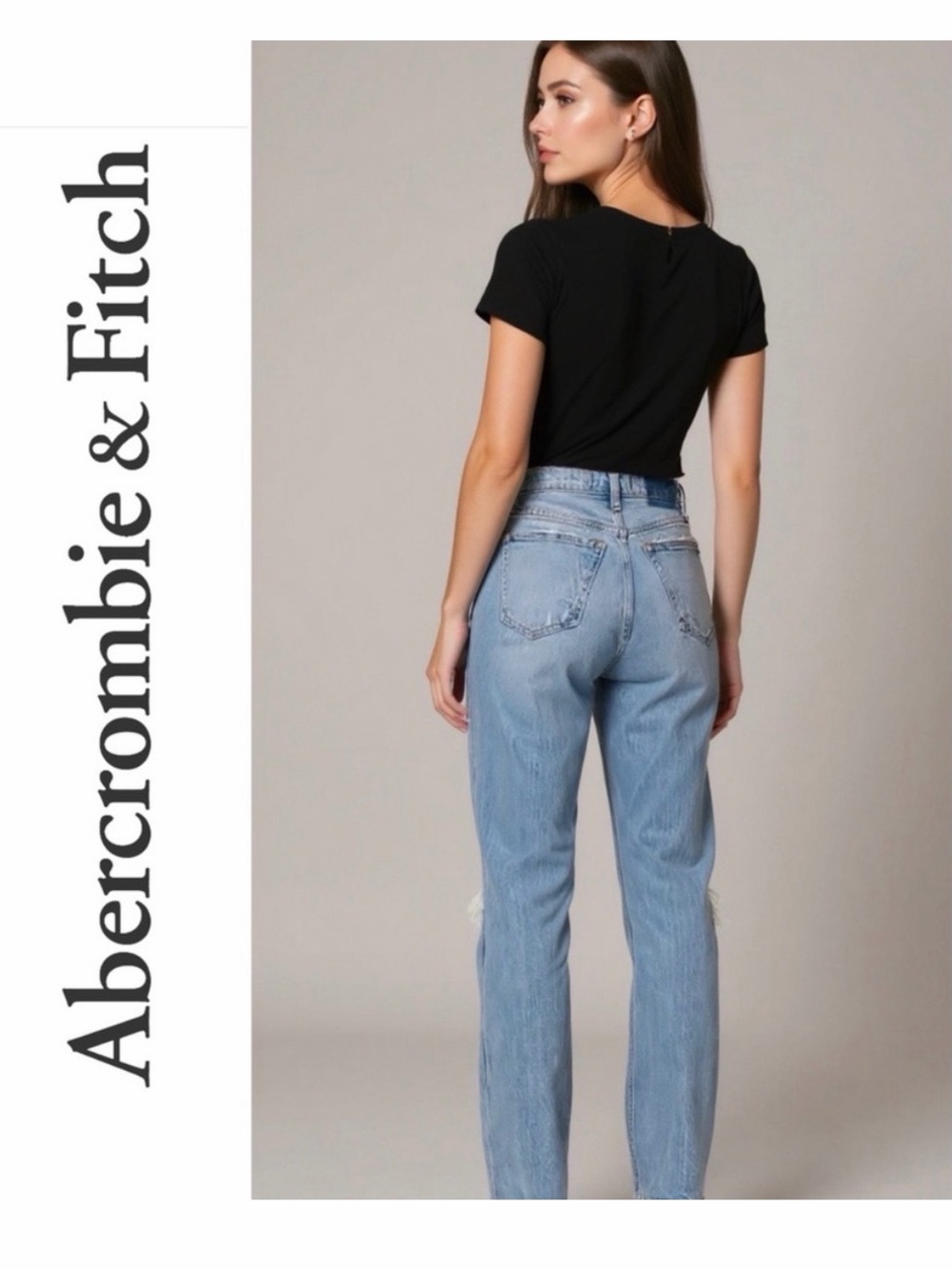 Abercrombie & Fitch The 90s Straight Ultra High Rise - Curve Love